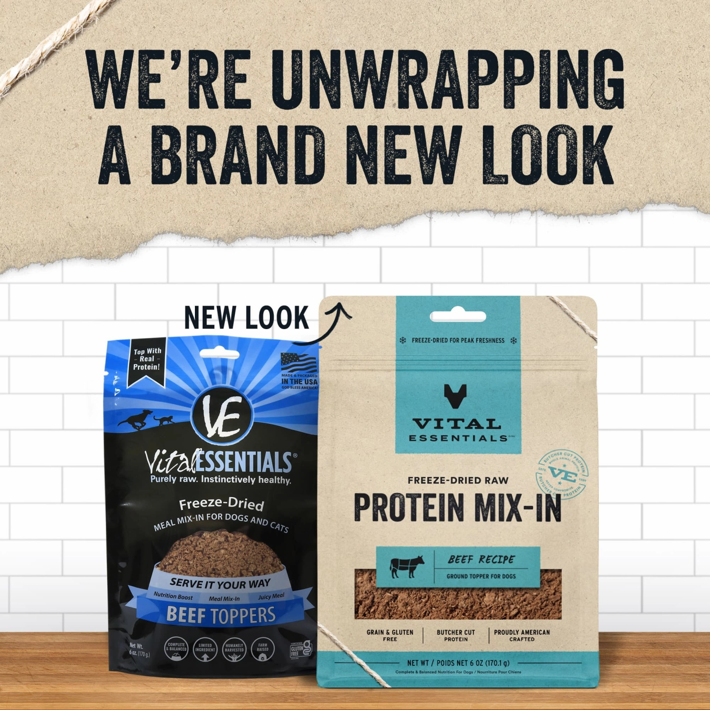 Vital Essentials Beef Recipe Freeze-Dried Raw Protein Mix-In Ground Topper For Dogs
