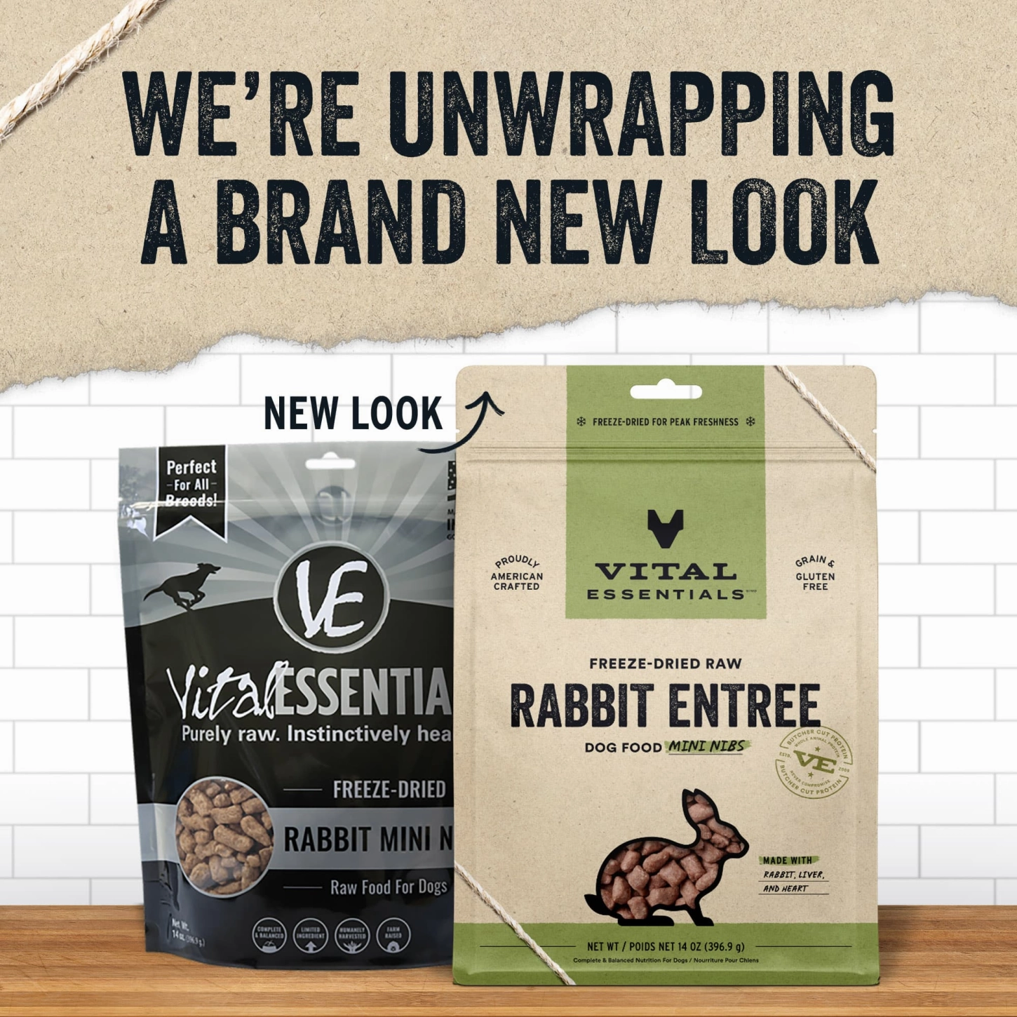 Vital Essentials Rabbit Entree Mini Nibs Freeze-Dried Raw Dog Food