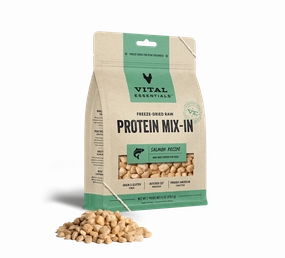 Vital Essentials Salmon Recipe Freeze-Dried Raw Protein Mix-In Mini Nibs Topper For Dogs