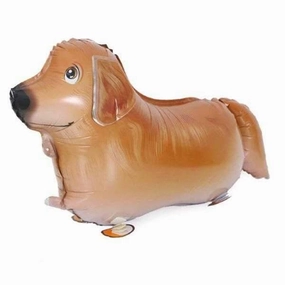 Walking Golden Retriever Foil Balloon