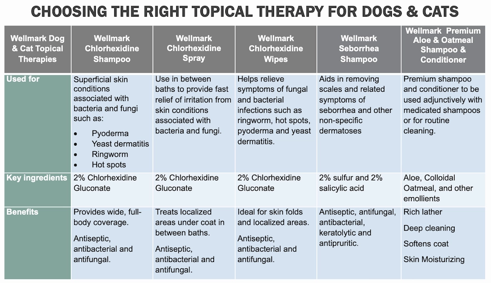 Wellmark Chlorhexidine Shampoo for Dogs & Cats