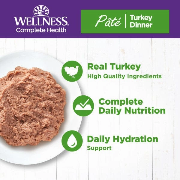 Wellness Complete Health Pate Turkey Dinner Canned Cat Food