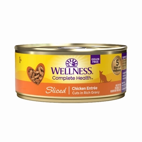Wellness Complete Health Sliced Chicken Entree in Gravy Canned Cat Food, 3oz