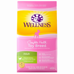 Wellness Toy Breed Complete Health Adult Deboned Chicken, Brown Rice & Peas Recipe Dry Dog Food