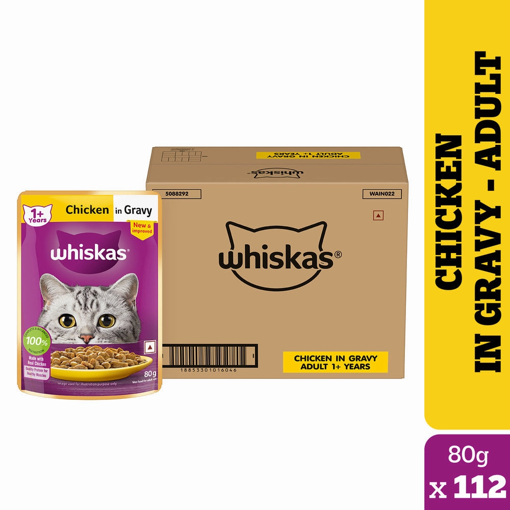 Whiskas Chicken Gravy Adult Cat Wet Food
