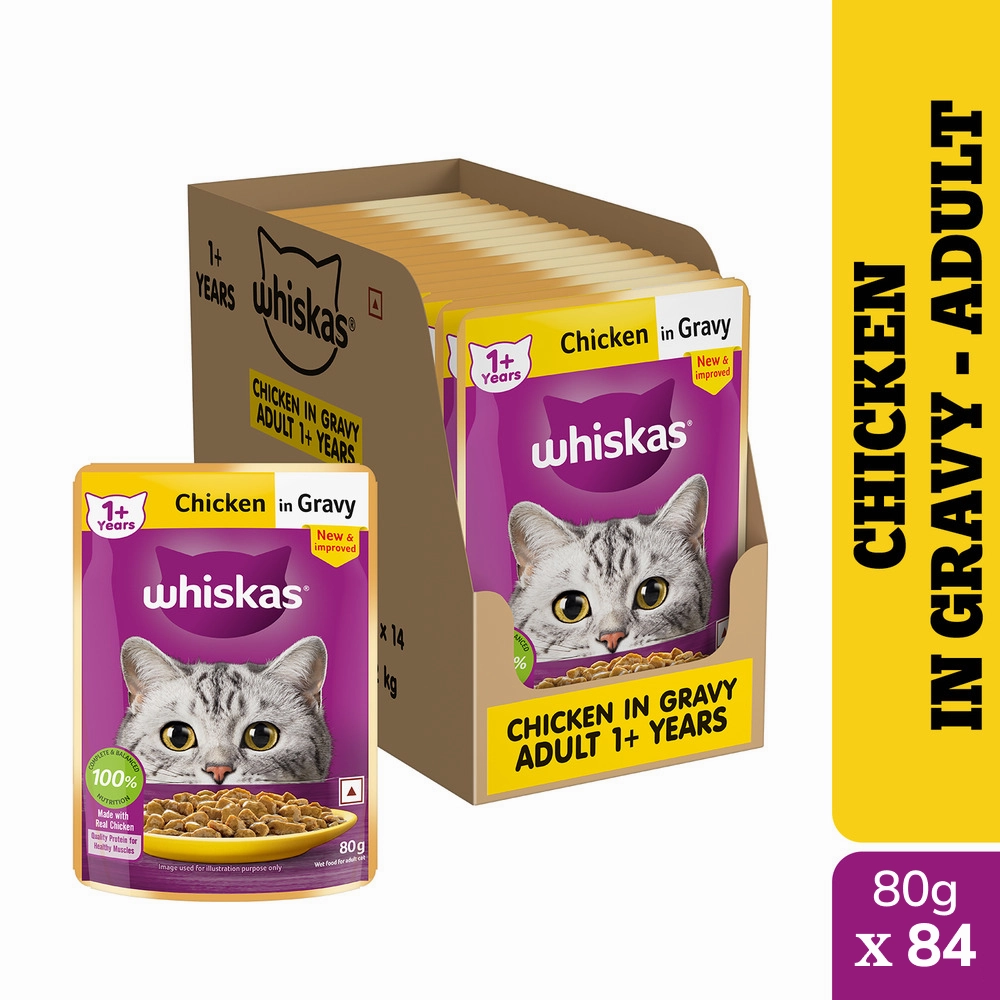Whiskas Chicken Gravy Adult Cat Wet Food