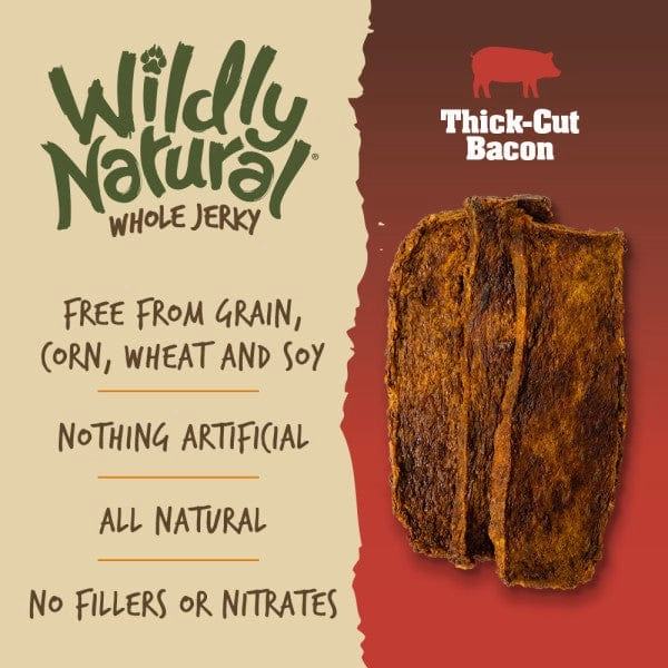 Wildly Natural Whole Jerky Bacon Strips Dog Treats