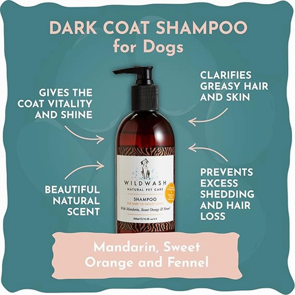 WildWash Shampoo For Dark or Greasy coats for Dogs and Cats
