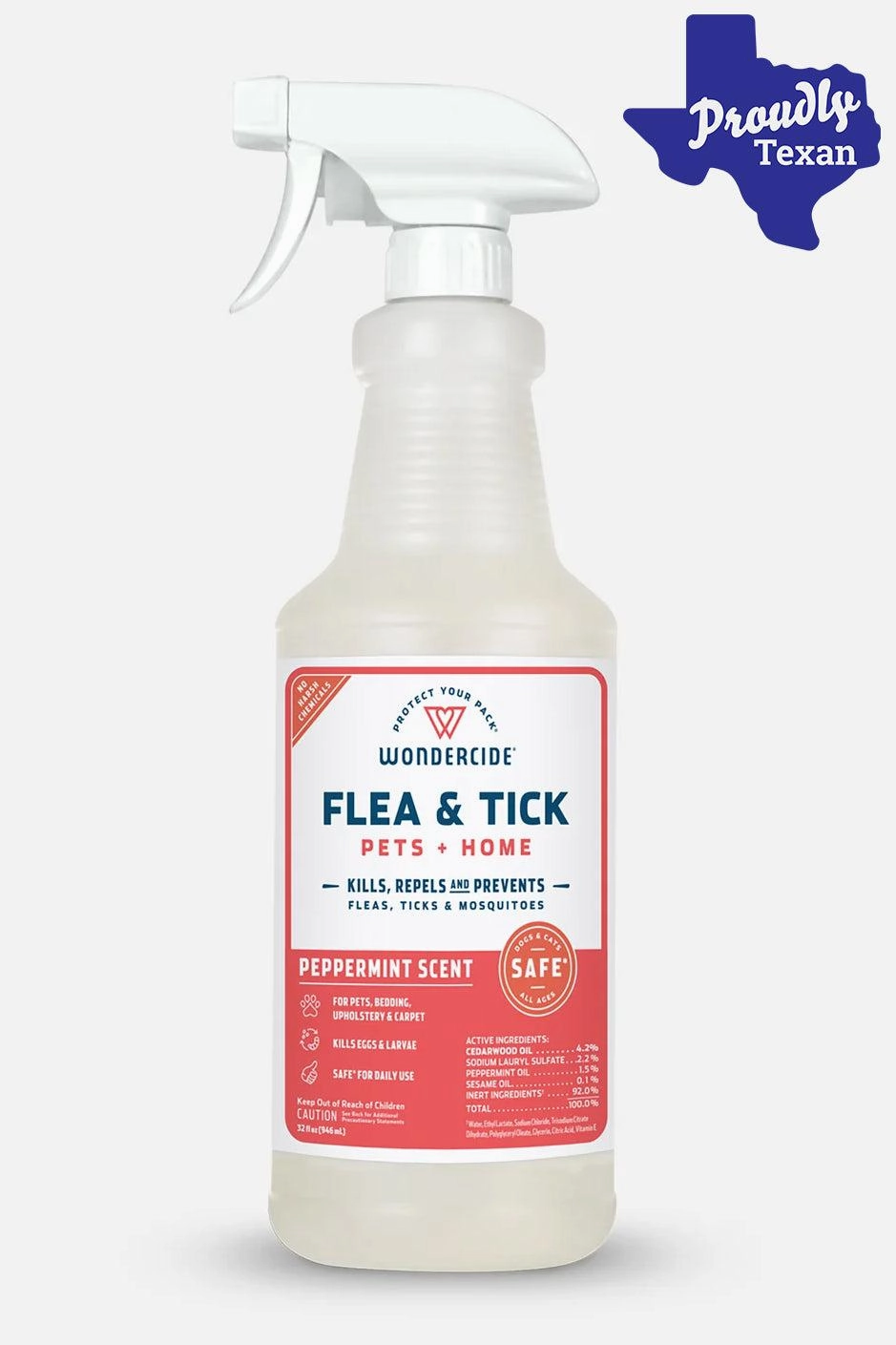 Wondercide Peppermint Flea & Tick Spray for Pets   Home