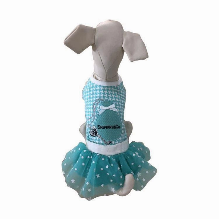 Wooffany Key Pouch Houndstooth Dog Dress
