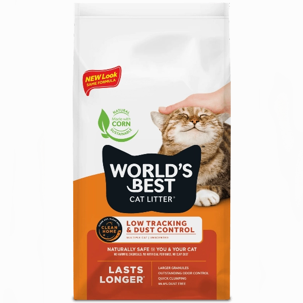 WORLD'S BEST Low Tracking & Dust Control Clumping Cat Litter, 28lb