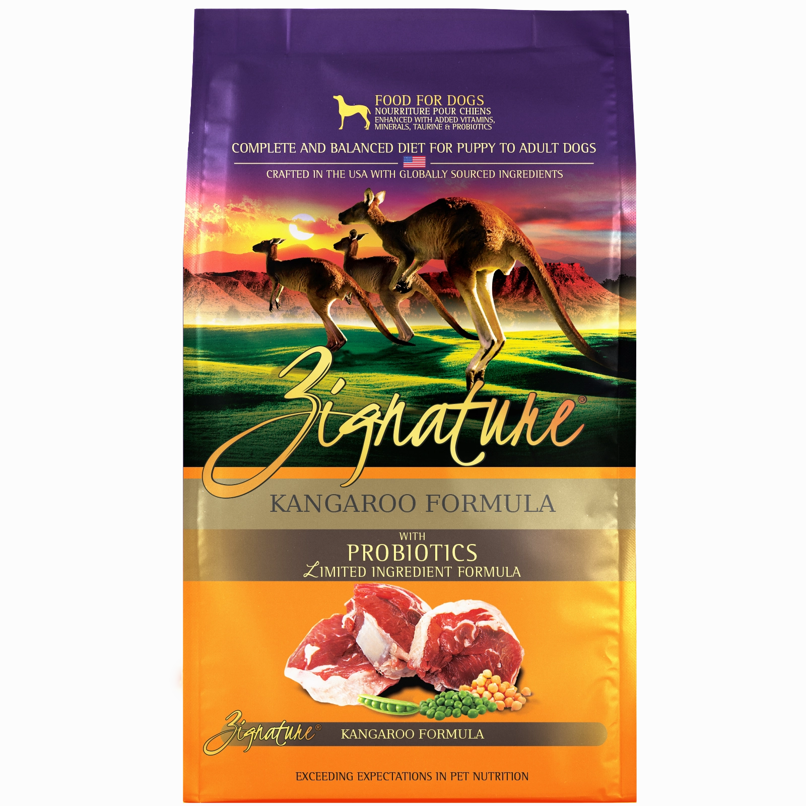 Zignature Kangaroo Formula Dry Dog Food, 4lb