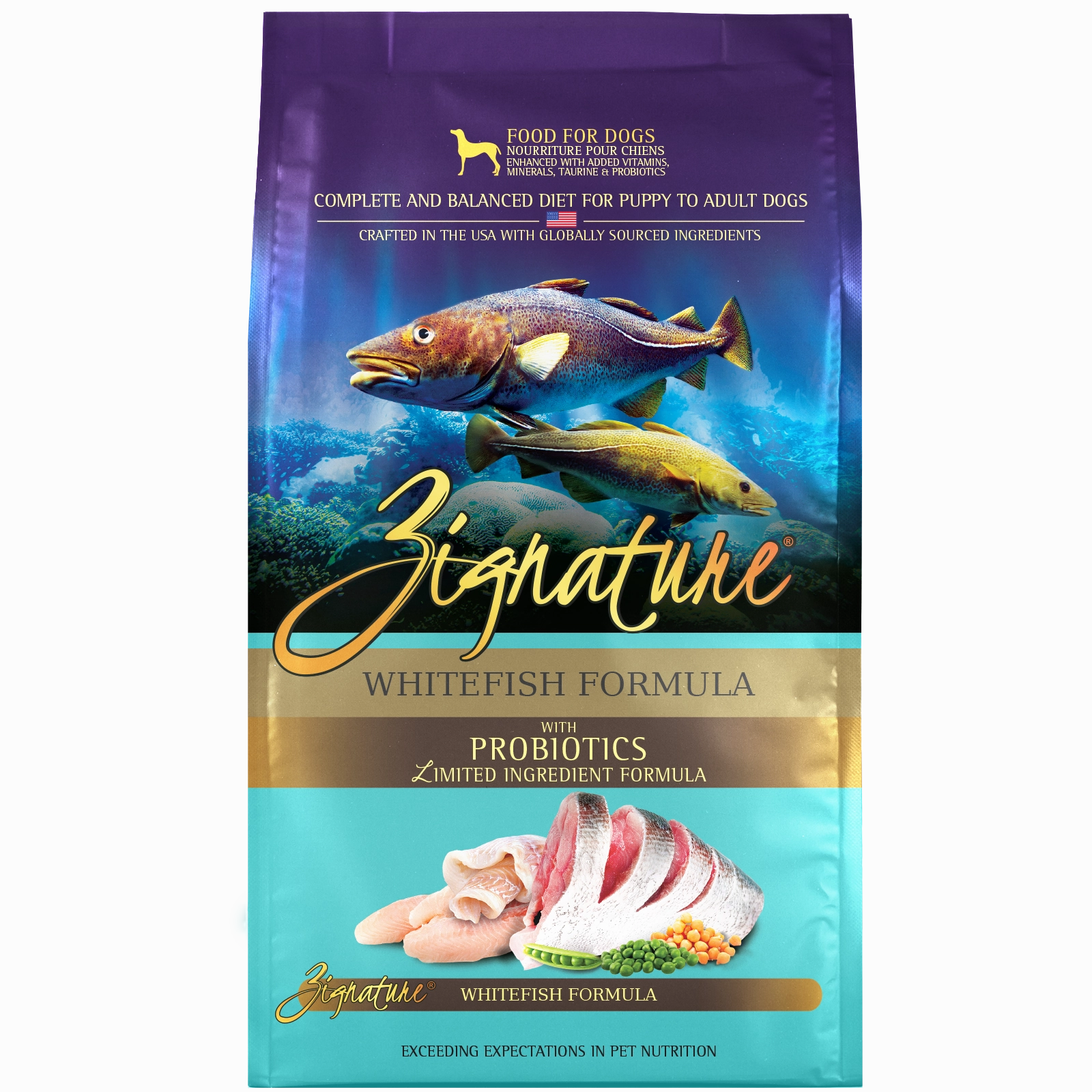 Zignature Whitefish Formula Dry Dog Food, 4lb