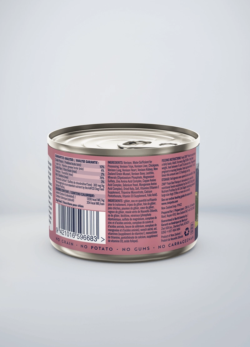 ZIWI Peak Grain Free Venison Recipe Canned Dog Food